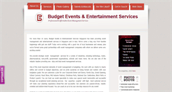 Desktop Screenshot of budgetevents.sg