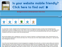Tablet Screenshot of budgetevents.sg